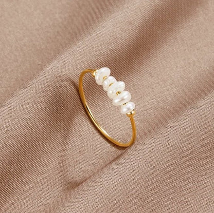 Samantha | Anillo clásico con perla de agua dulce