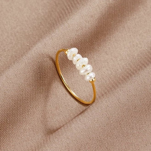 Samantha | Anillo clásico con perla de agua dulce