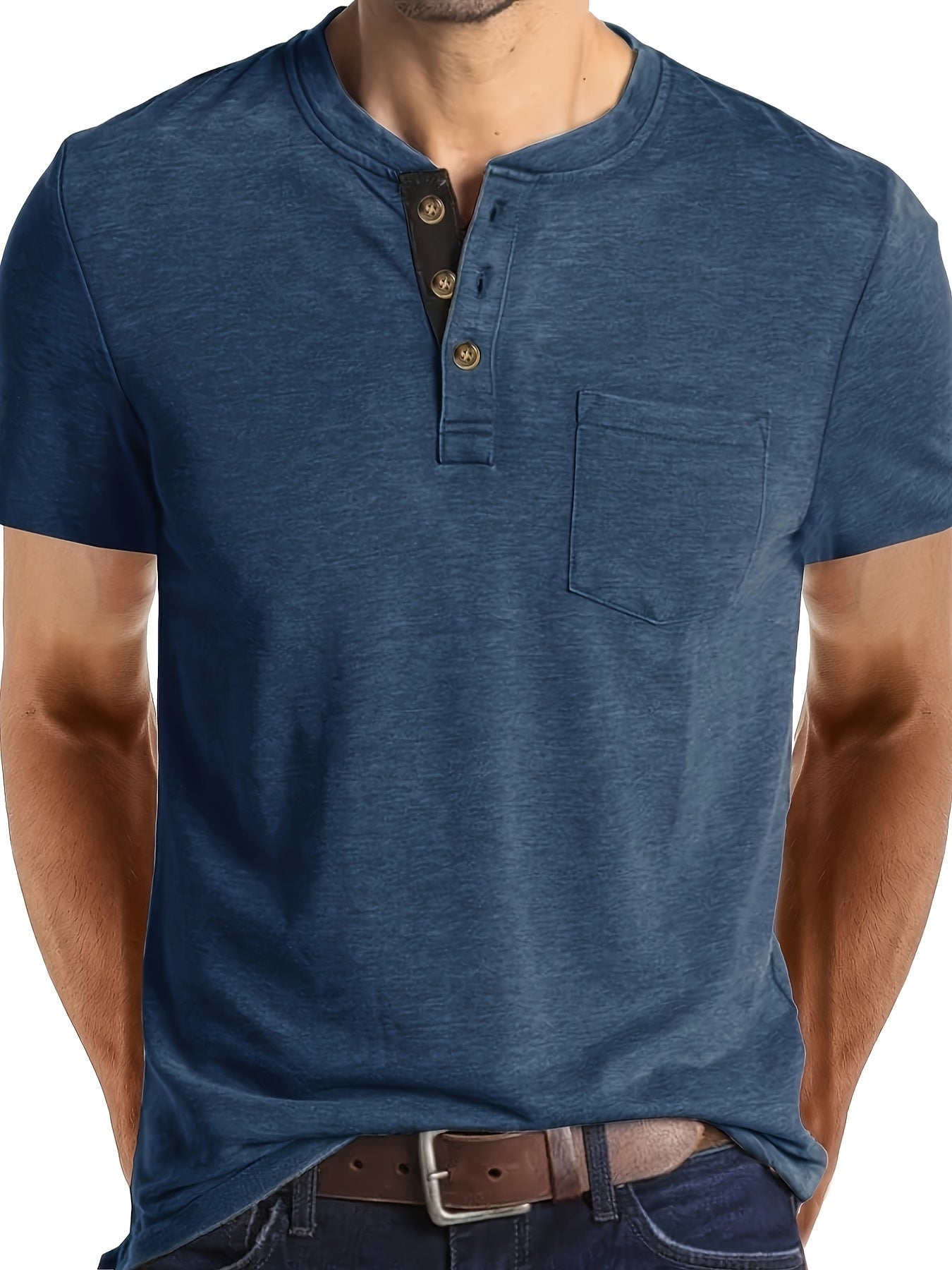 LAURENT MONACO | T SHIRT HENLEY POUR HOMME