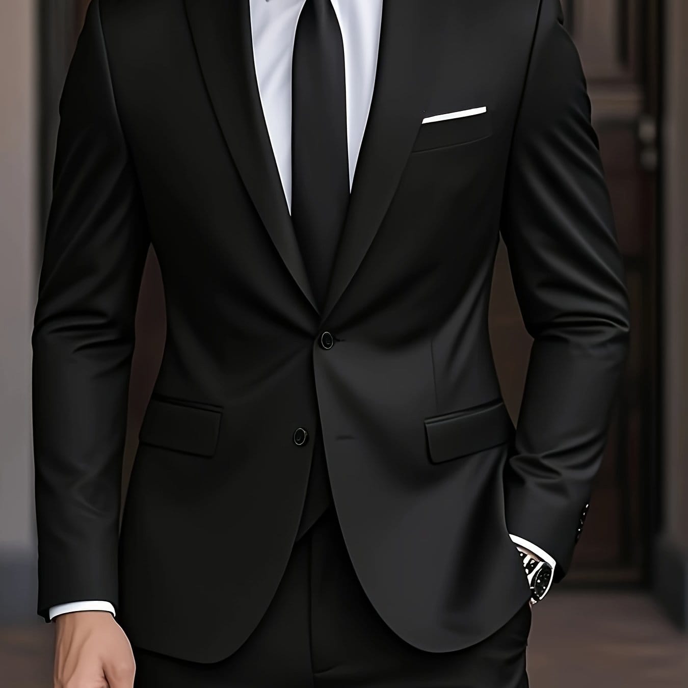 LAURENT MONACO | COSTUME EN LAINE MÉLANGÉE POUR HOMME
