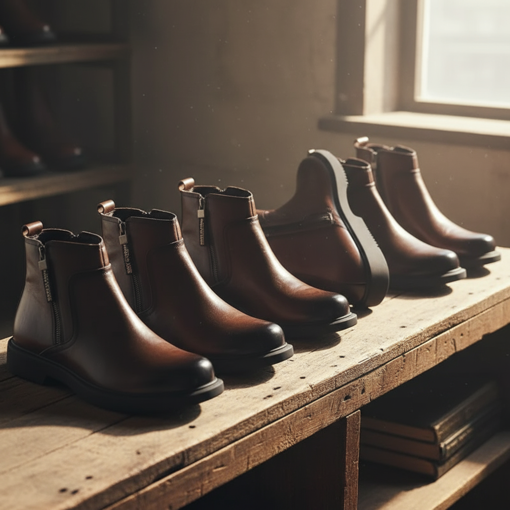 LAURENT MONACO | BOTTES EN CUIR À ZIP POUR HOMME