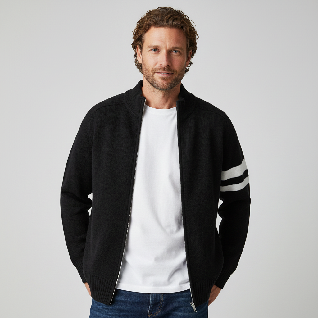 LAURENT MONACO | PULL ZIPPÉ EN TRICOT POUR HOMMES