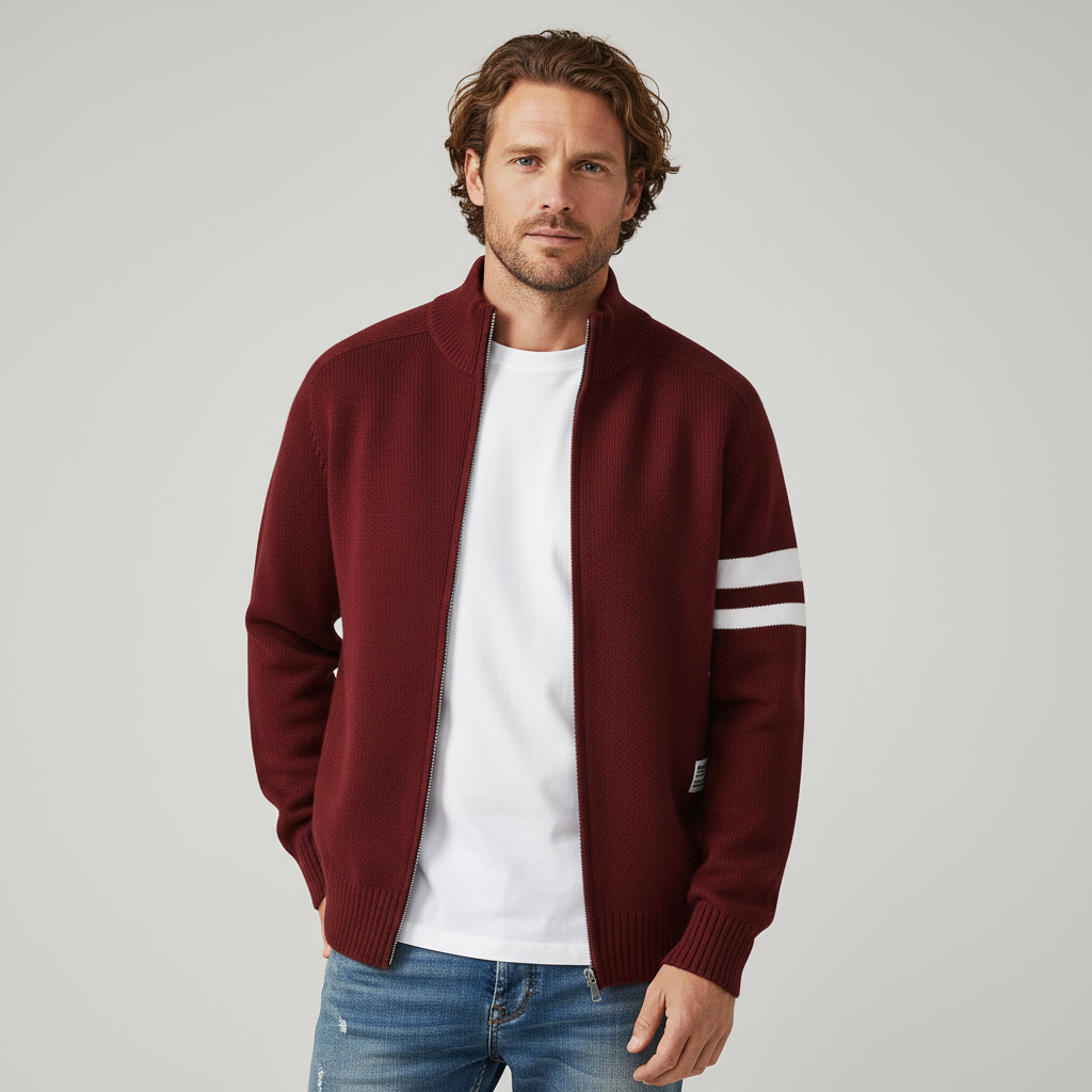 LAURENT MONACO | PULL ZIPPÉ EN TRICOT POUR HOMMES