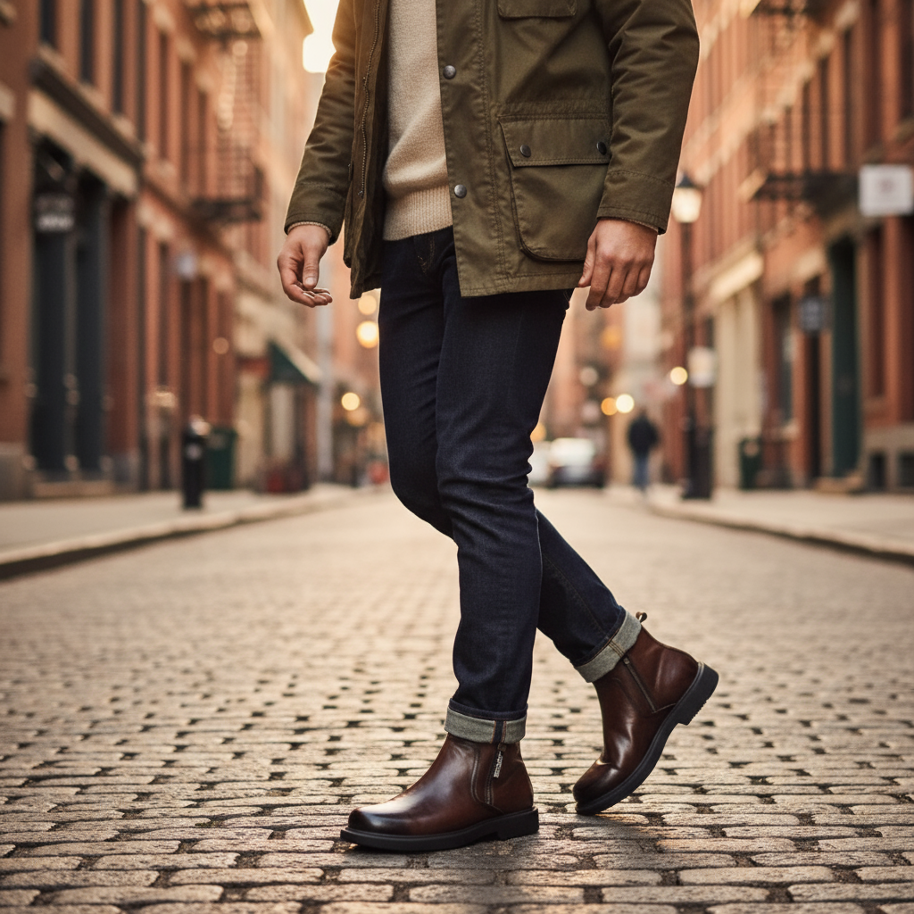 LAURENT MONACO | BOTTES EN CUIR À ZIP POUR HOMME