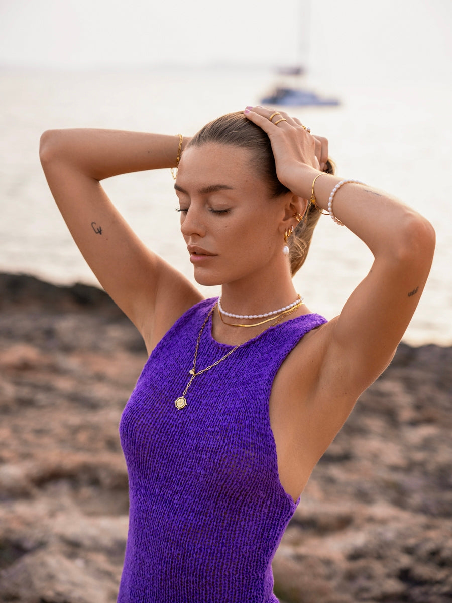 Isabella | Aretes de aro con perla