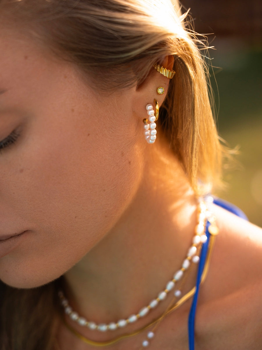 Lucía | Aretes de aro minimalistas