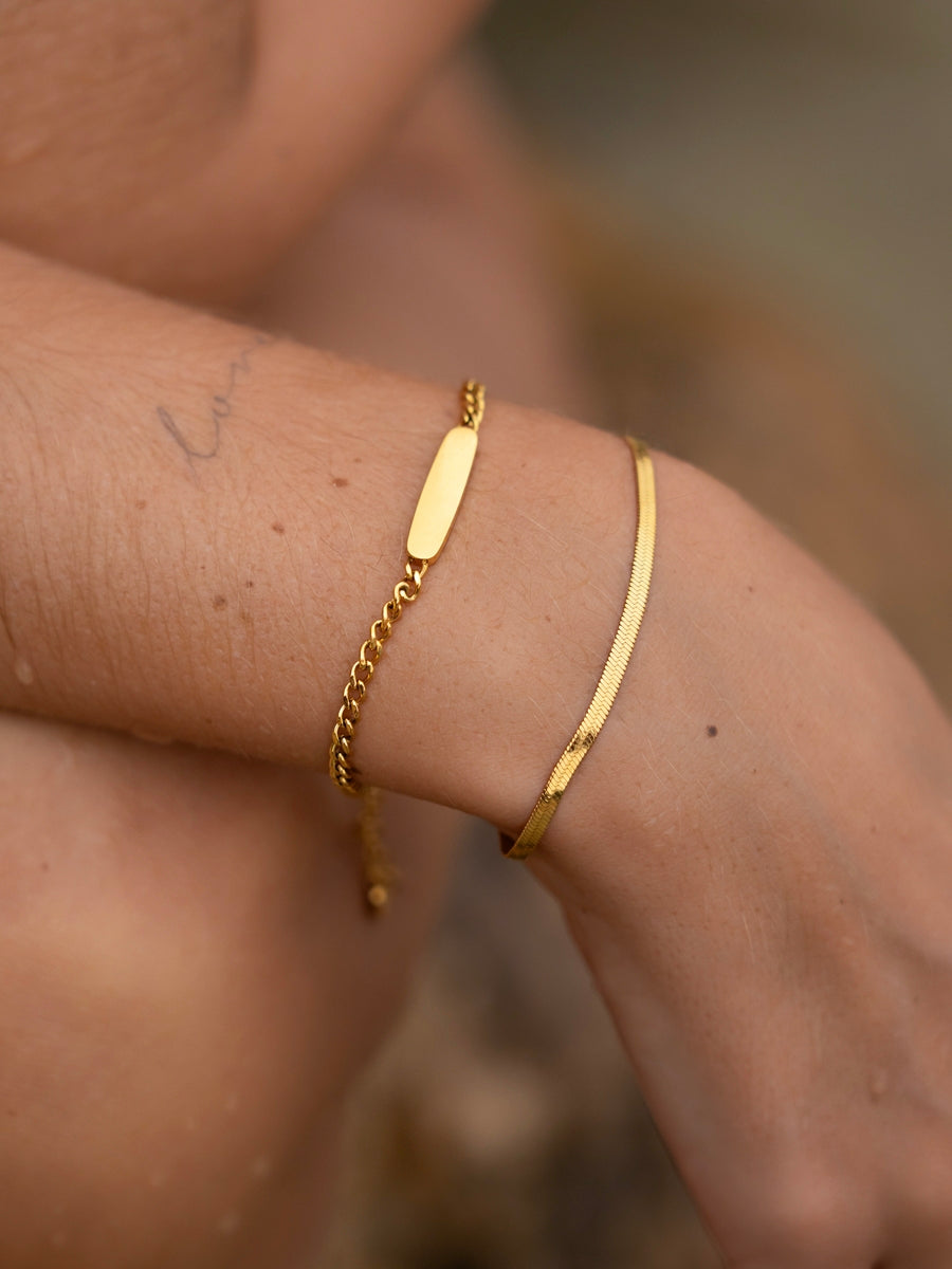 Renata | Pulsera de cadena plana