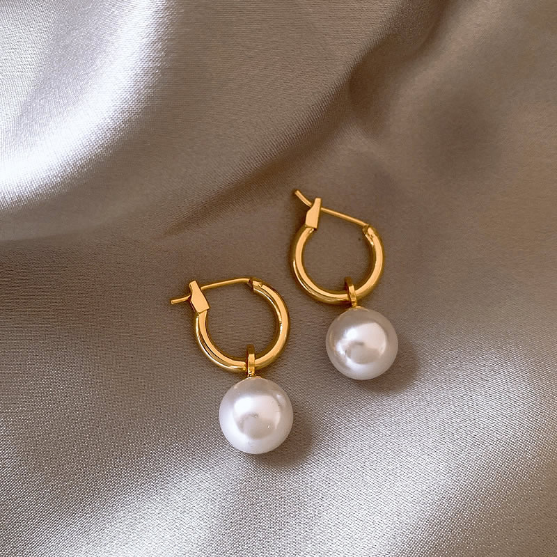 DELACROIX | BOUCLES D’OREILLES ÉLÉGANTES AVEC PERLES DORÉES