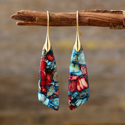 Lorena | Pendientes vintage con piedras de colores