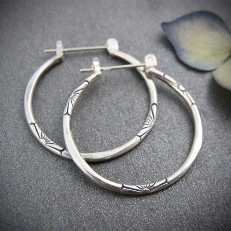 DELACROIX | BOUCLES D’OREILLES CRÉOLES EN ARGENT VINTAGE