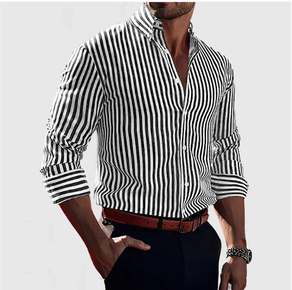 LAURENT MONACO | CHEMISE À RAYURES POUR HOMMES