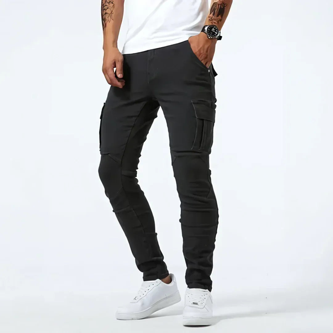 LAURENT MONACO | JEANS CARGO EN DENIM POUR HOMMES