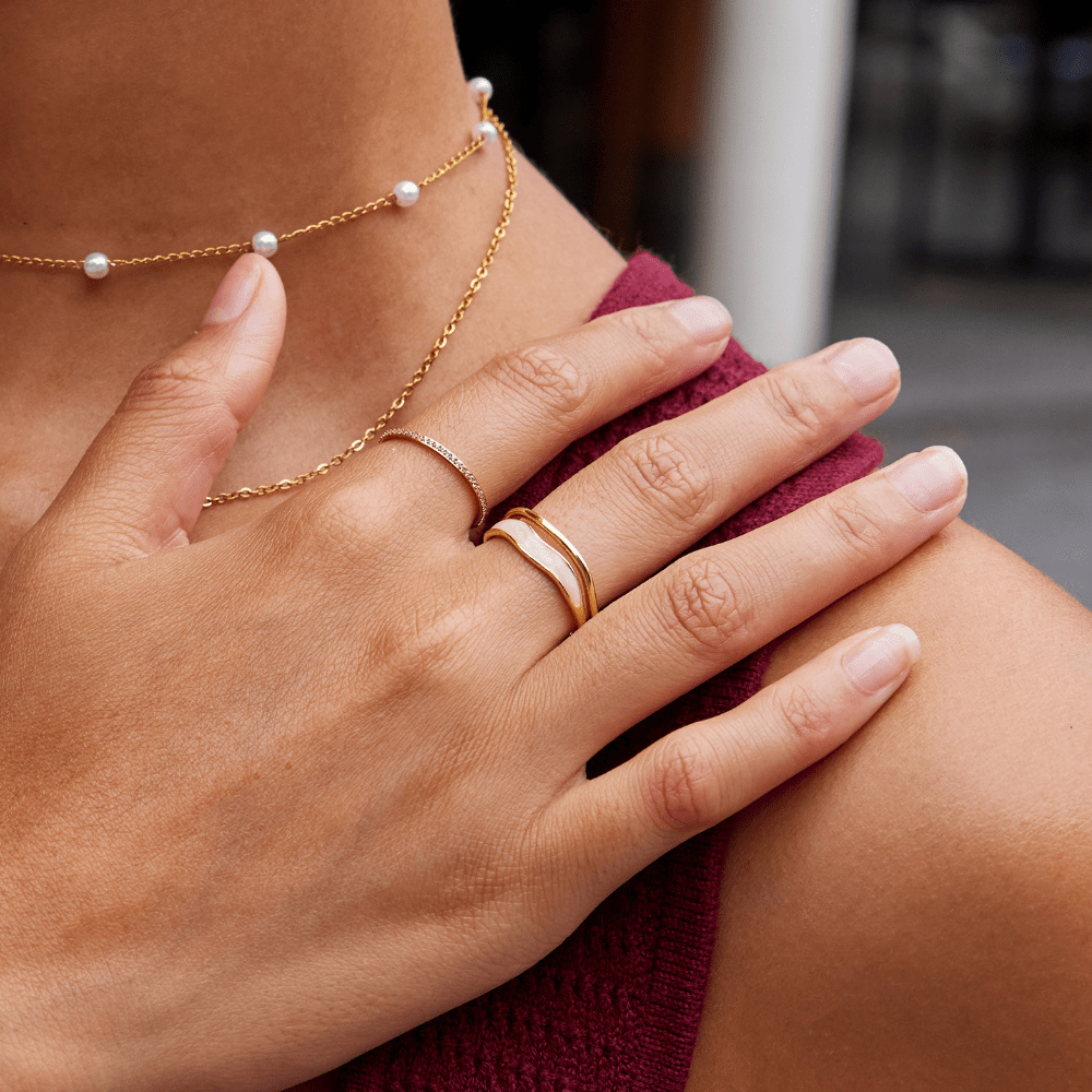 DELACROIX | BAGUE DORÉE SAHARA À COUCHES