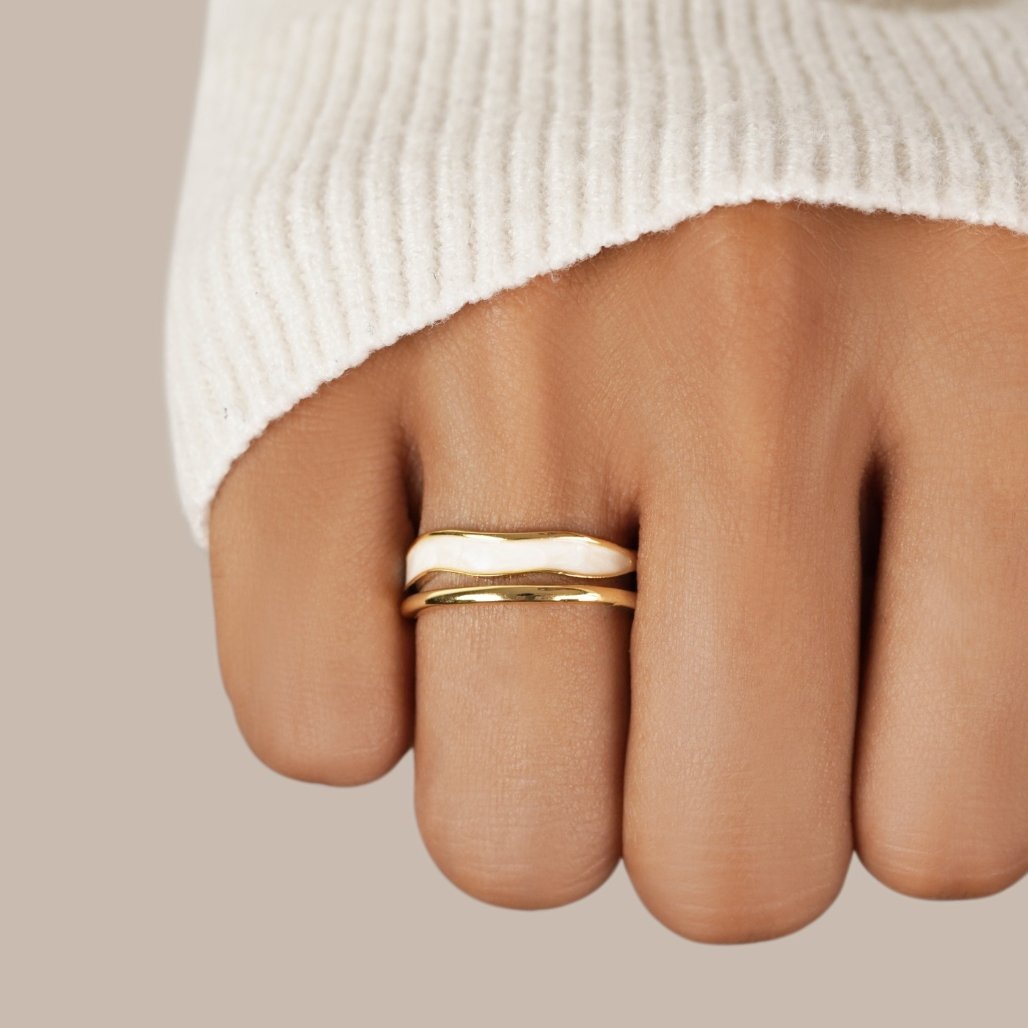 DELACROIX | BAGUE DORÉE SAHARA À COUCHES