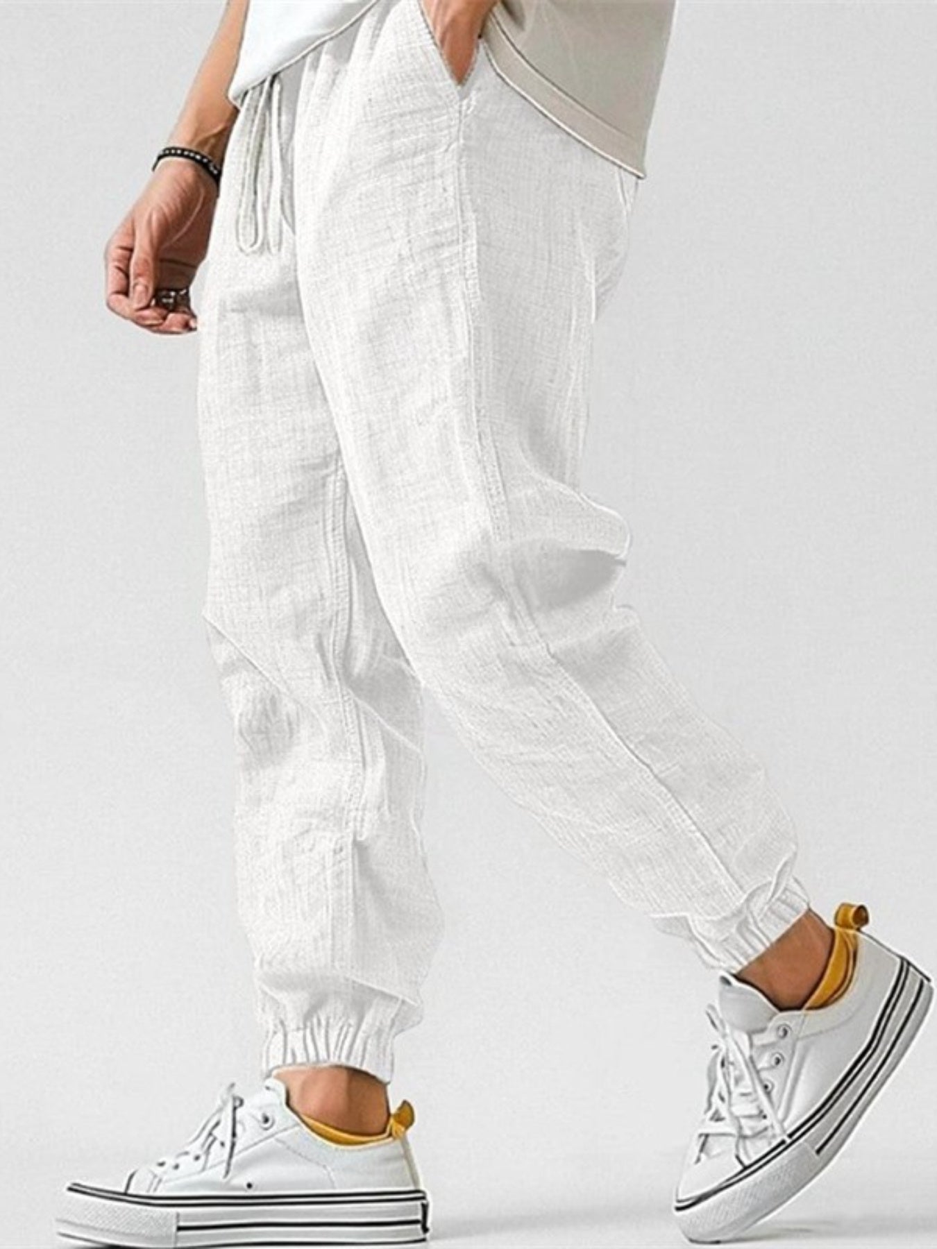 LAURENT MONACO | JOGGERS EN LIN POUR HOMMES