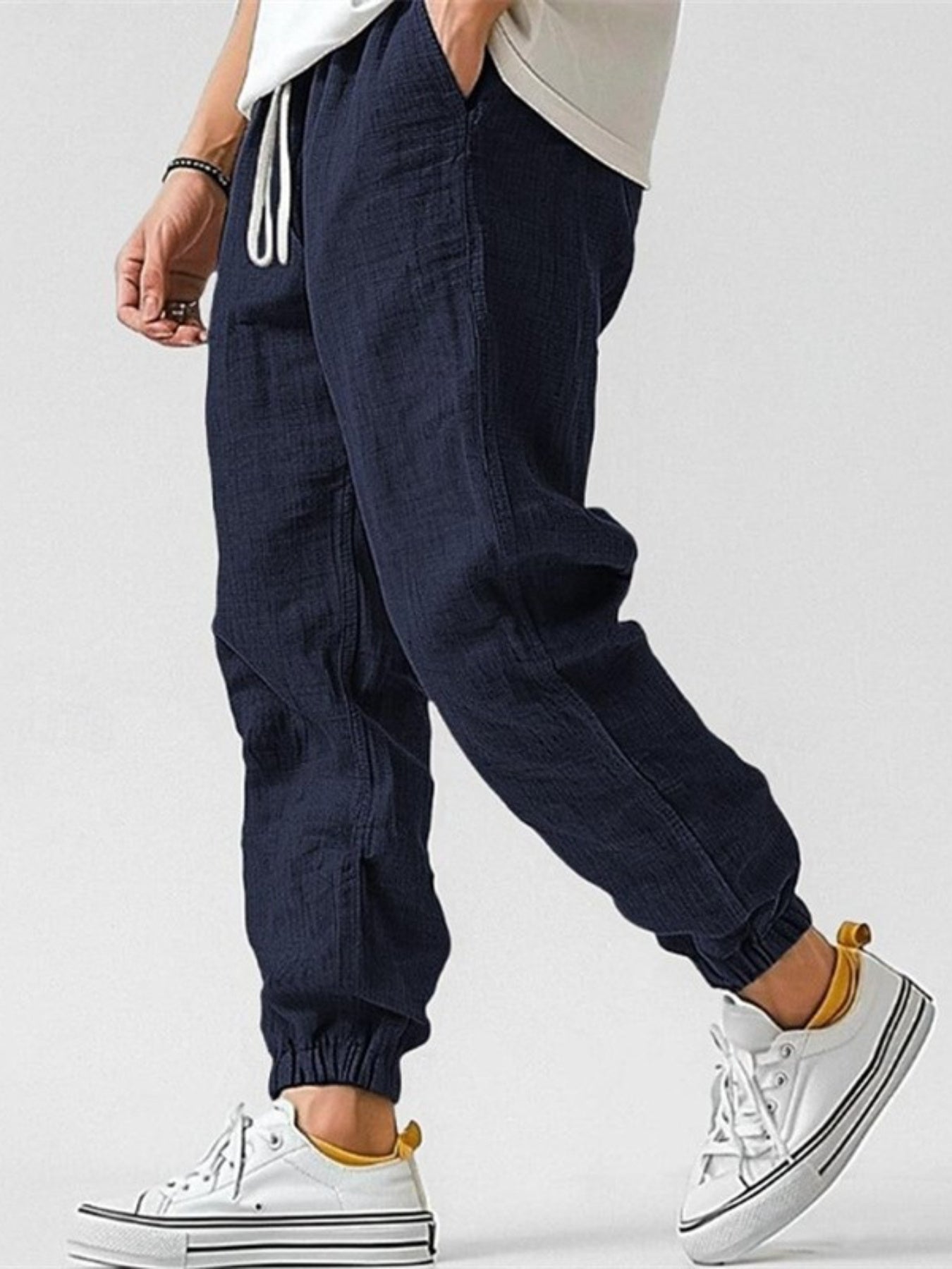 LAURENT MONACO | JOGGERS EN LIN POUR HOMMES