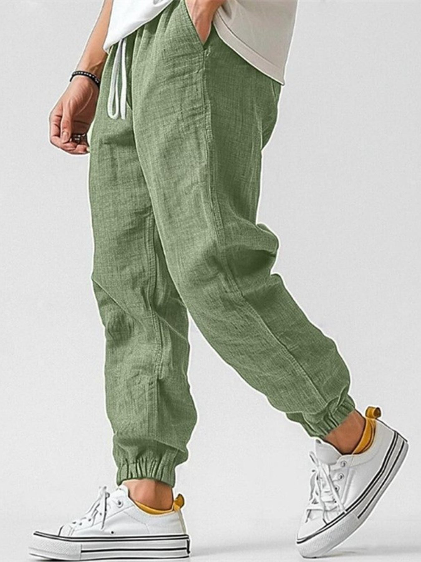 LAURENT MONACO | JOGGERS EN LIN POUR HOMMES