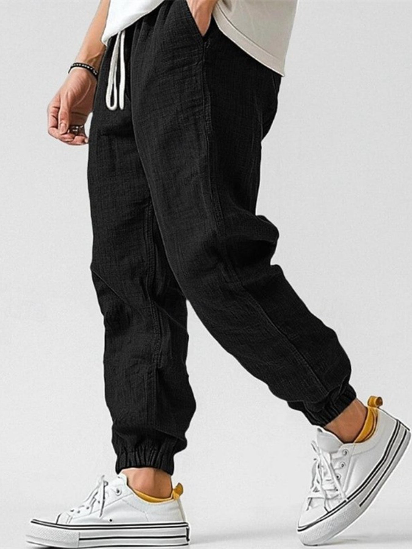 LAURENT MONACO | JOGGERS EN LIN POUR HOMMES