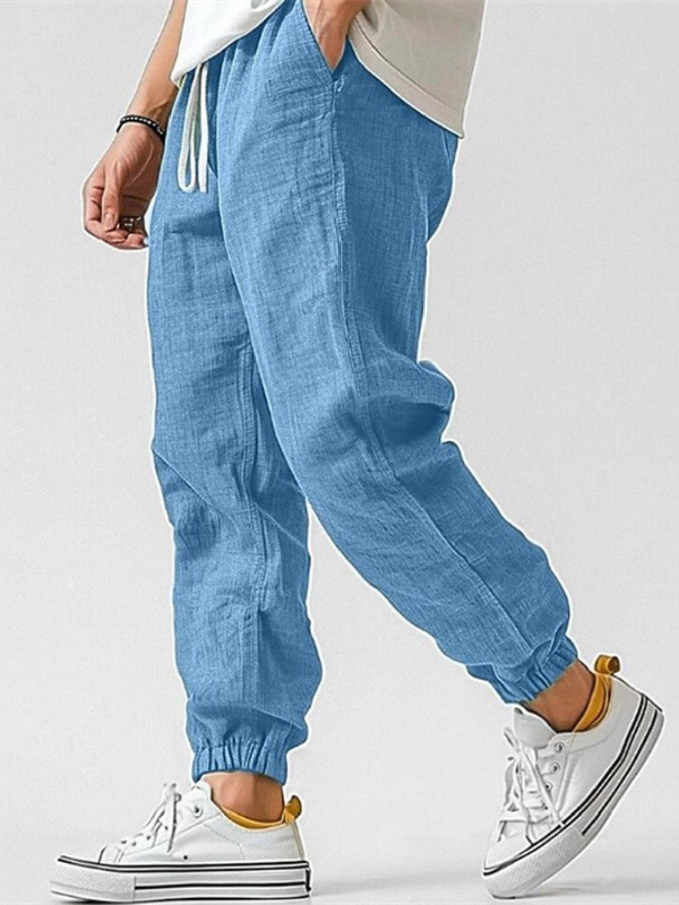 LAURENT MONACO | JOGGERS EN LIN POUR HOMMES