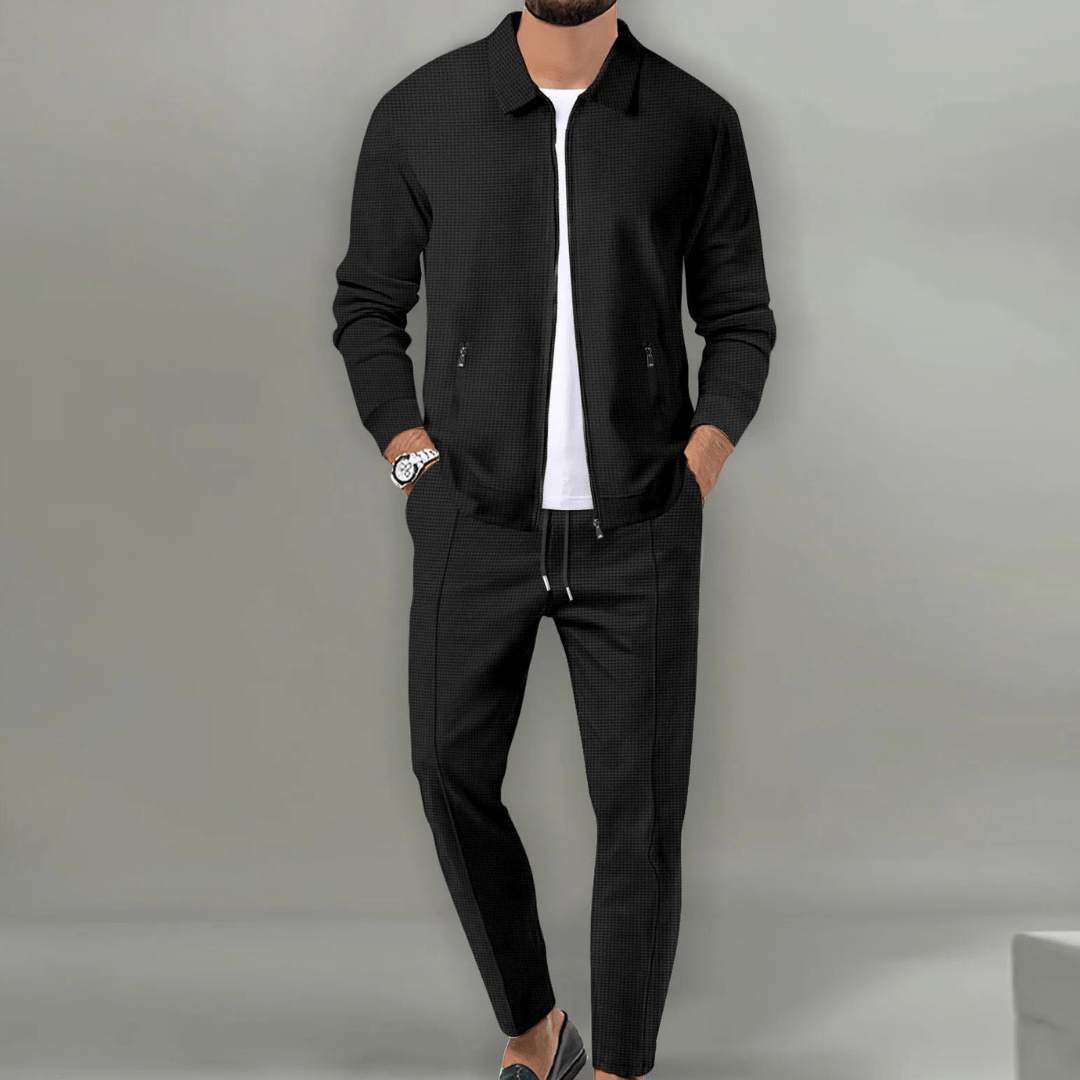 LAURENT MONACO | ENSEMBLE TRICOT GAUFRÉ CLASSIQUE POUR HOMME