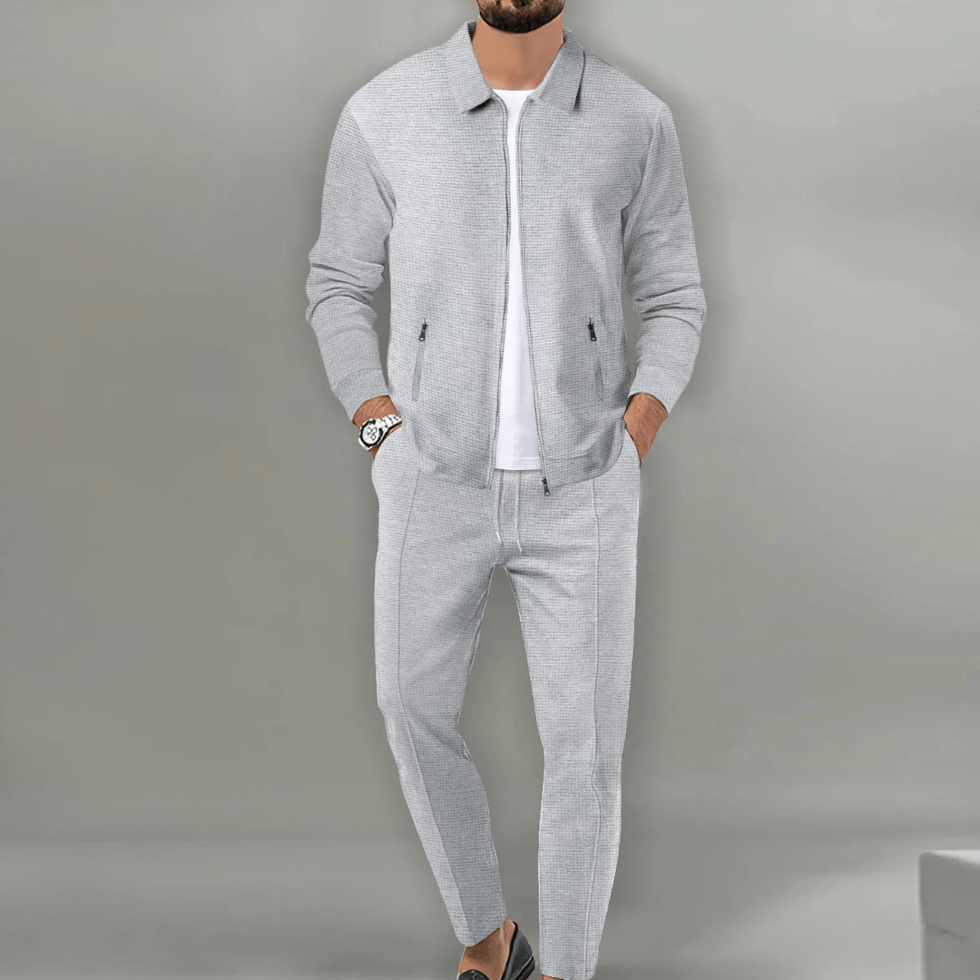 LAURENT MONACO | ENSEMBLE TRICOT GAUFRÉ CLASSIQUE POUR HOMME
