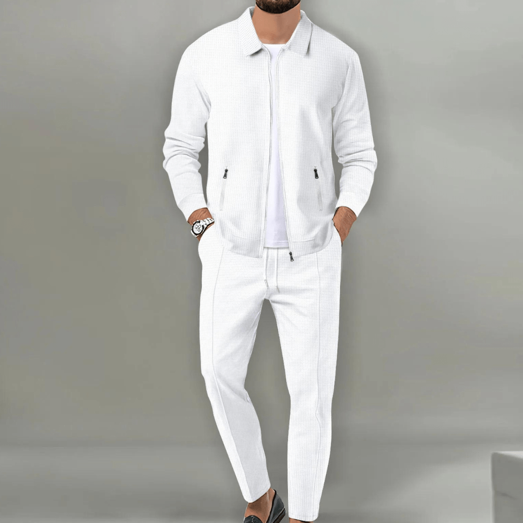 LAURENT MONACO | ENSEMBLE TRICOT GAUFRÉ CLASSIQUE POUR HOMME