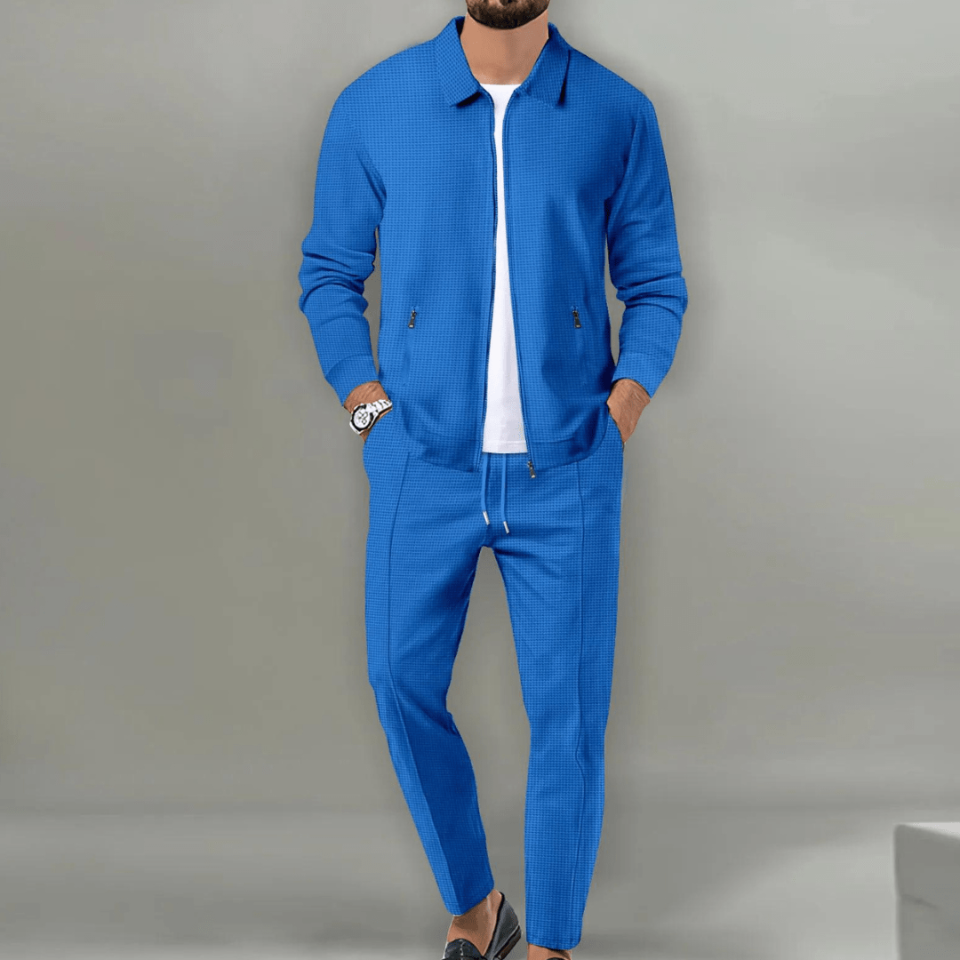 LAURENT MONACO | ENSEMBLE TRICOT GAUFRÉ CLASSIQUE POUR HOMME
