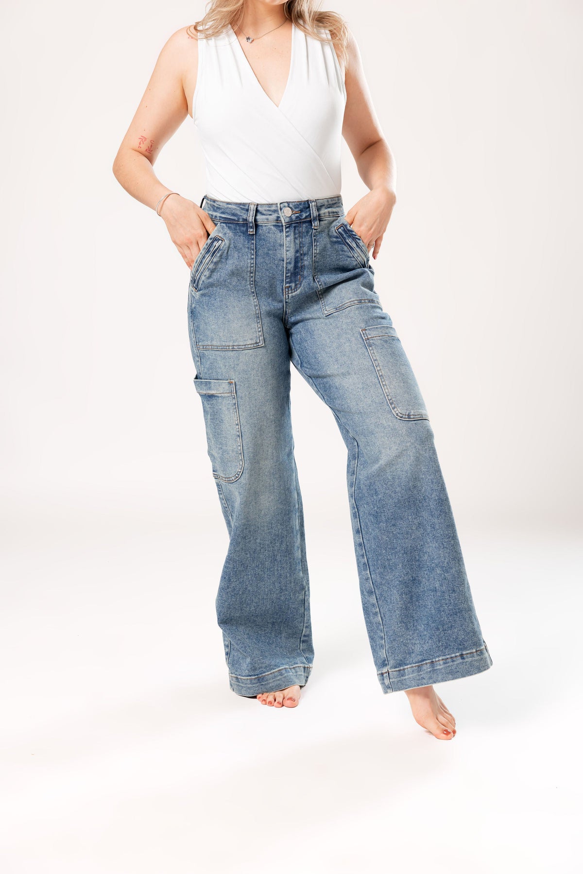 Tania | Pantalón cargo azul