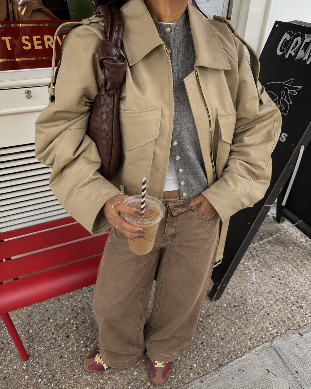 Mariana | Pantalón wide leg khaki