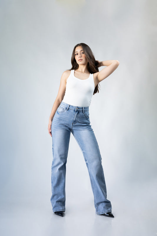 Karla | Pantalón recto azul