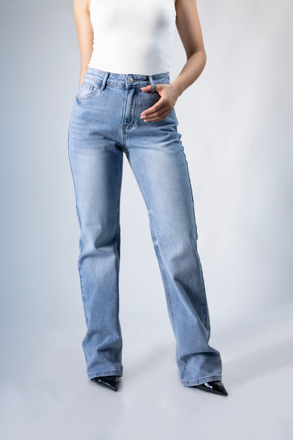 Karla | Pantalón recto azul