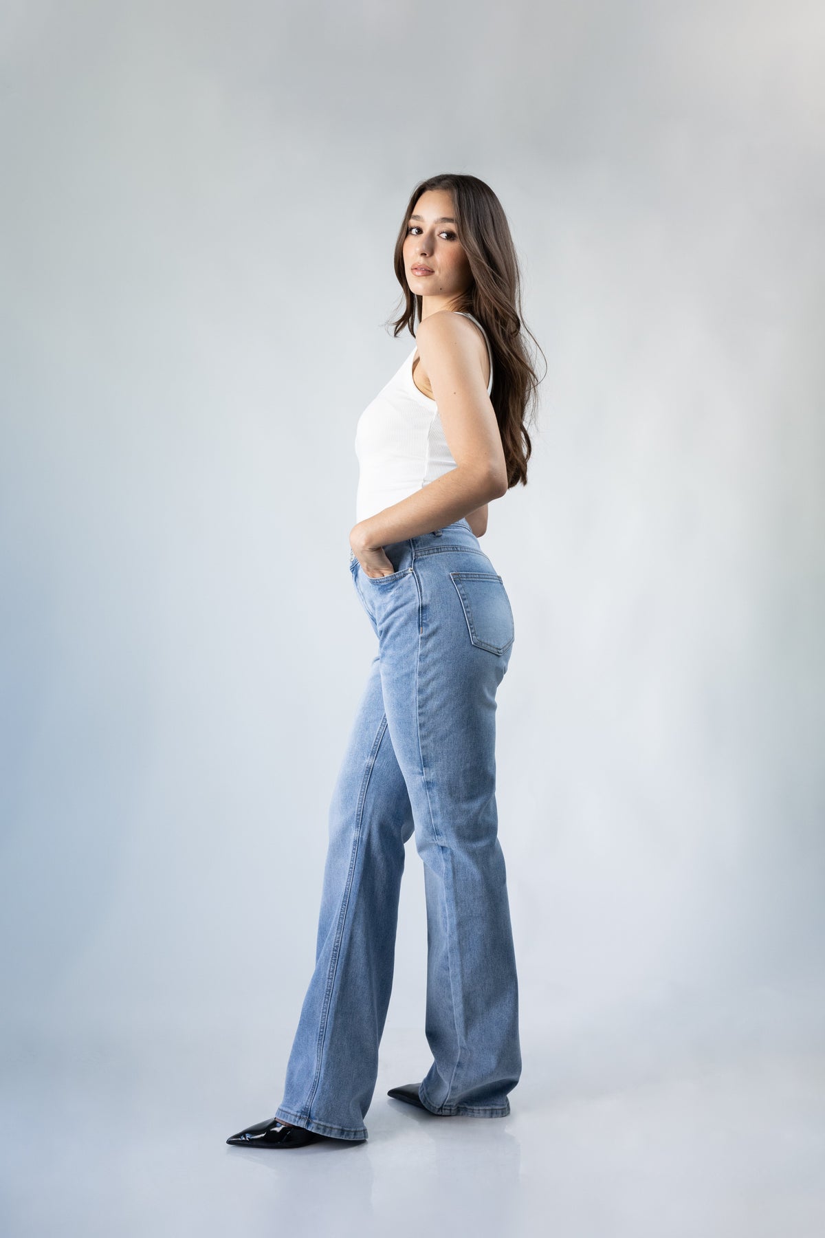 Karla | Pantalón recto azul