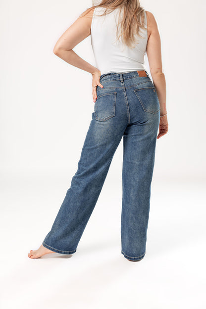 Sandra | Pantalón wide leg vintage deslavado