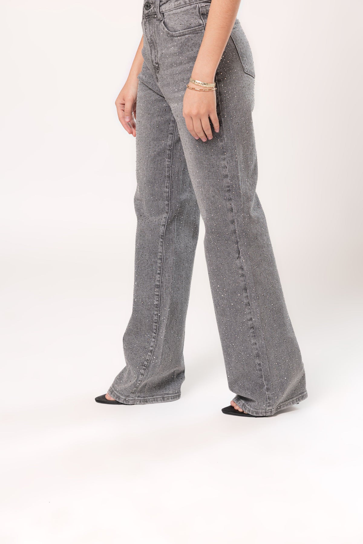 Alicia | Pantalón wide leg gris