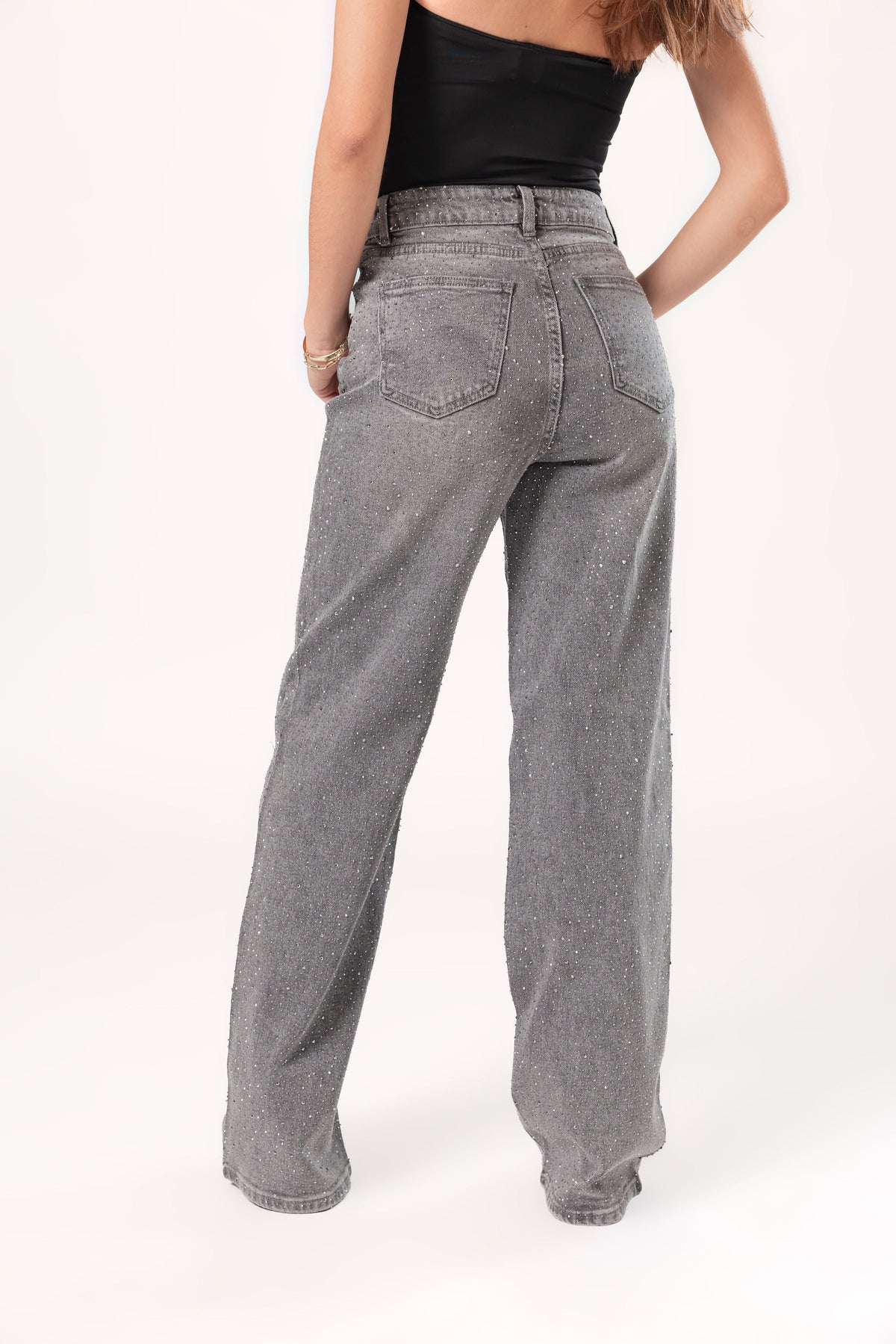 Alicia | Pantalón wide leg gris