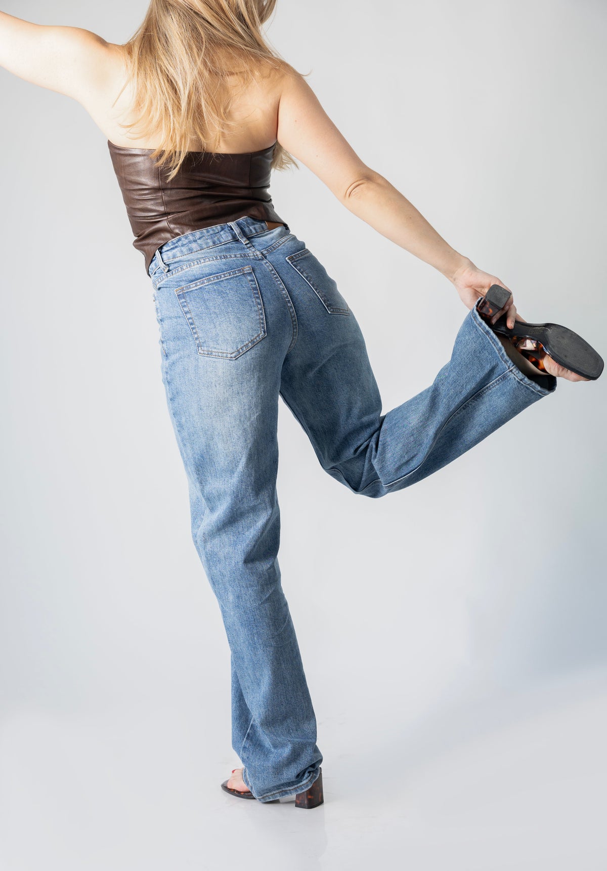 Adriana | Pantalón wide leg azul