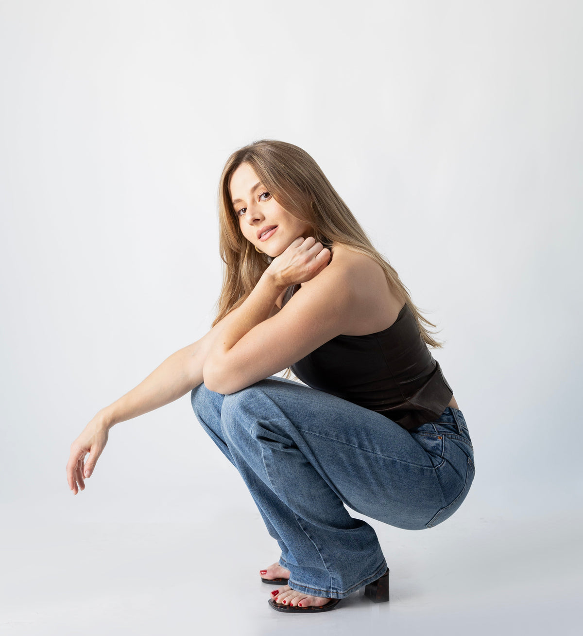 Adriana | Pantalón wide leg azul