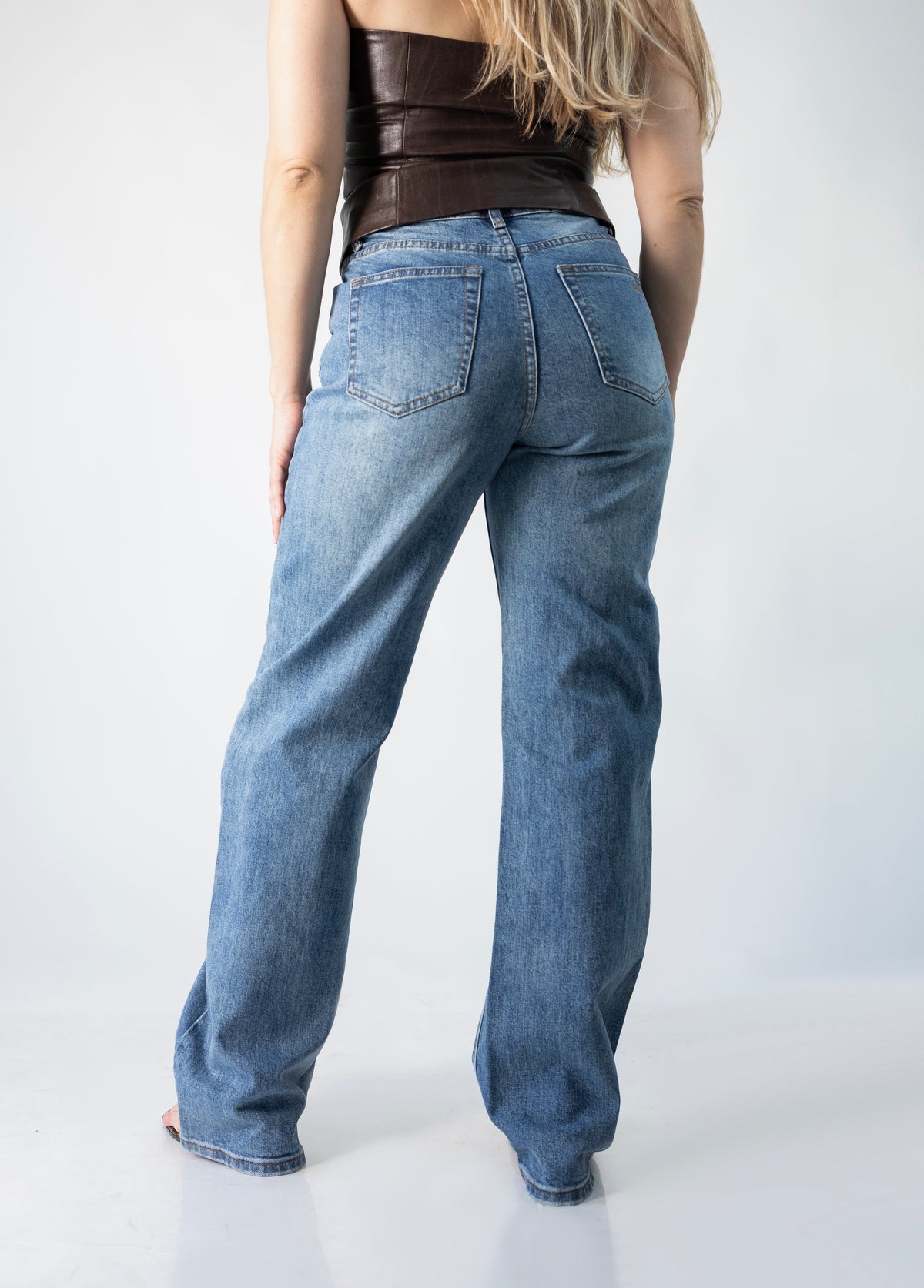 Adriana | Pantalón wide leg azul