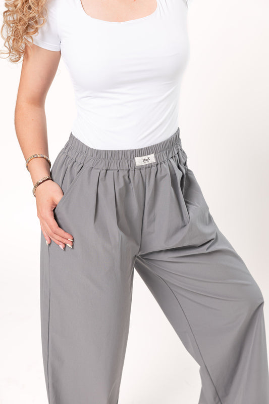 Silvia | Pantalón wide leg gris
