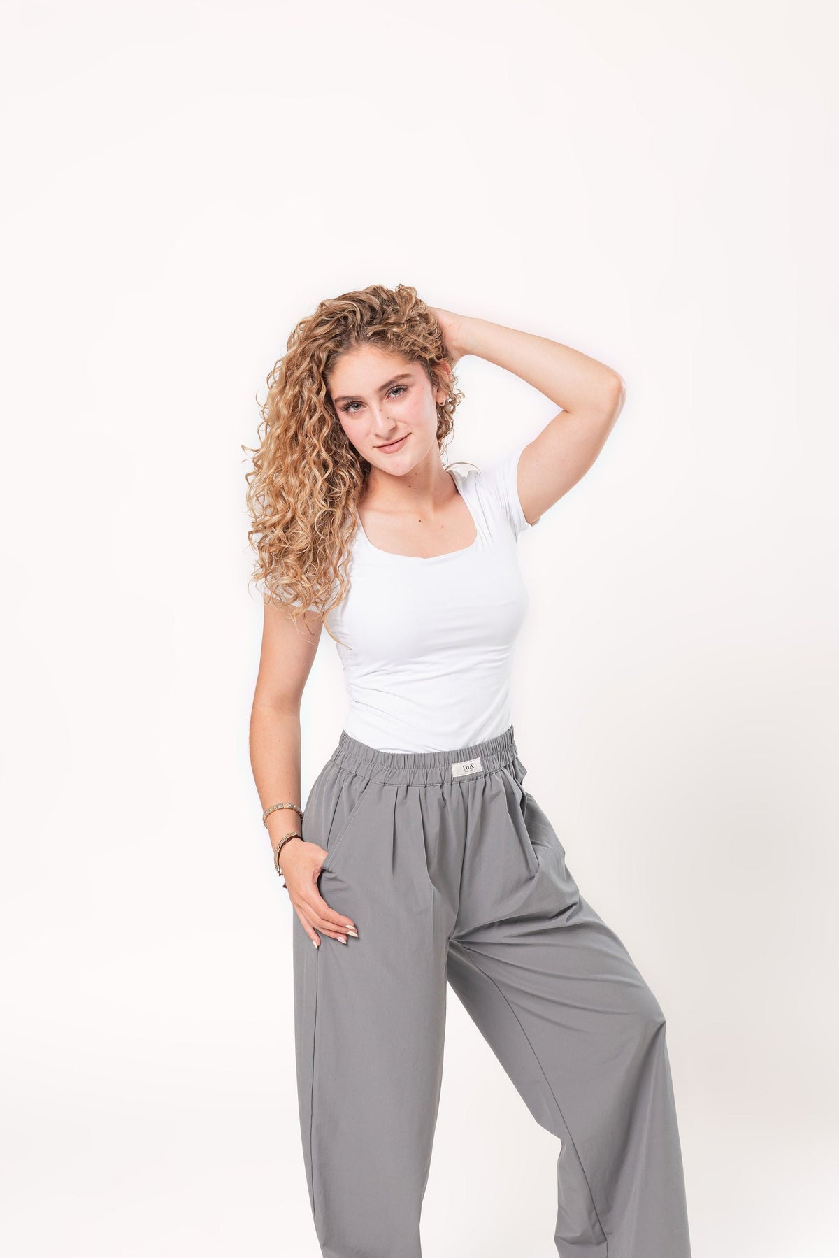 Silvia | Pantalón wide leg gris