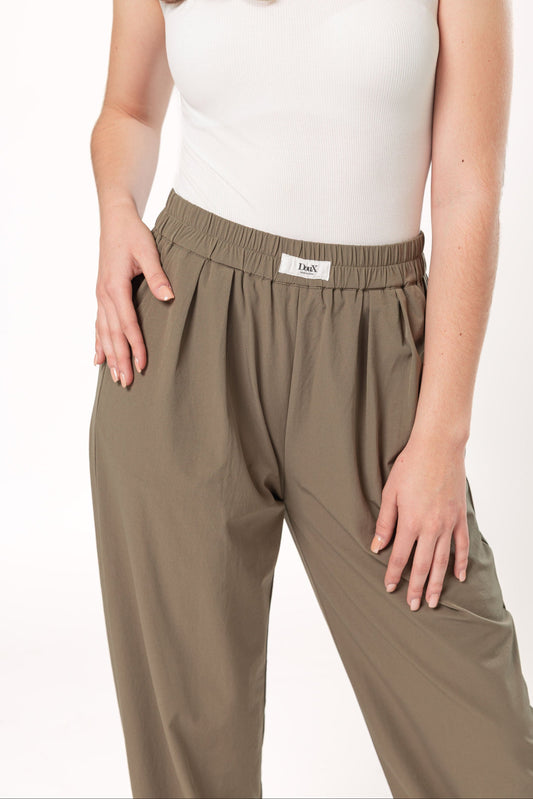 Oliva | Pantalón wide leg verde olivo
