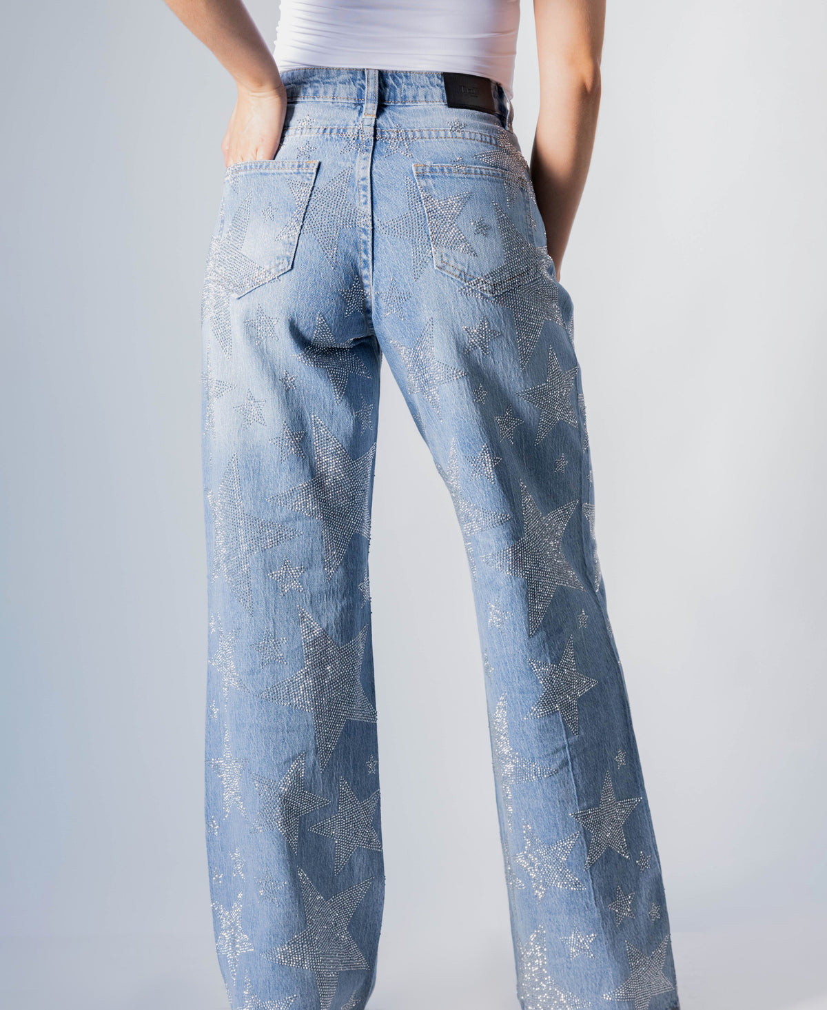 Inés | Pantalón wide leg azul claro