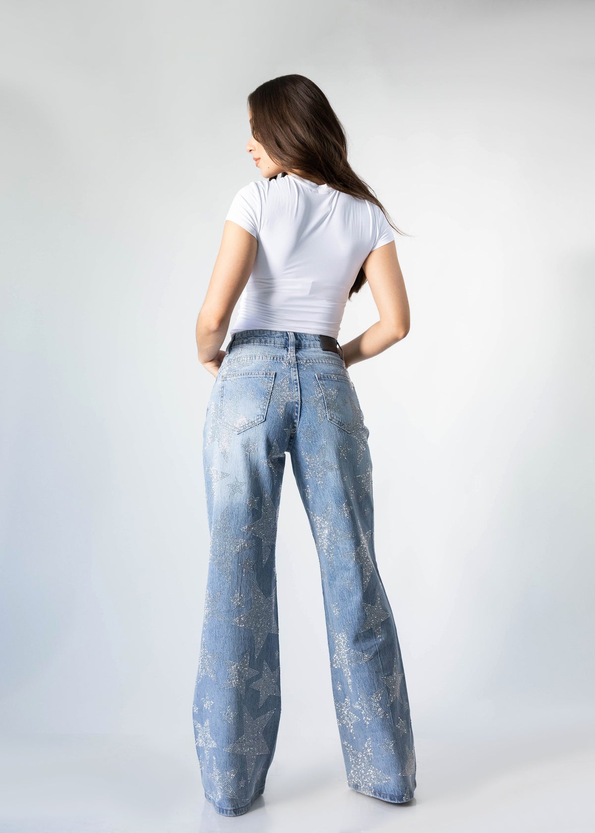 Inés | Pantalón wide leg azul claro