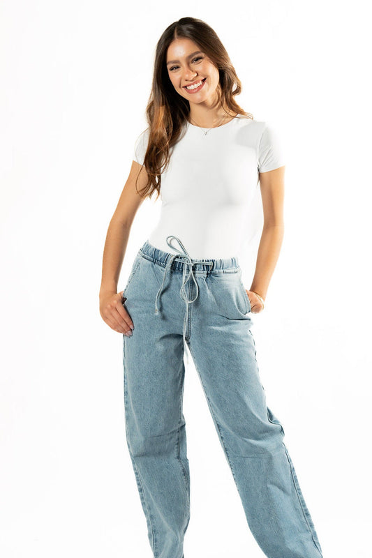 Lola | Pantalón wide leg azul pastel