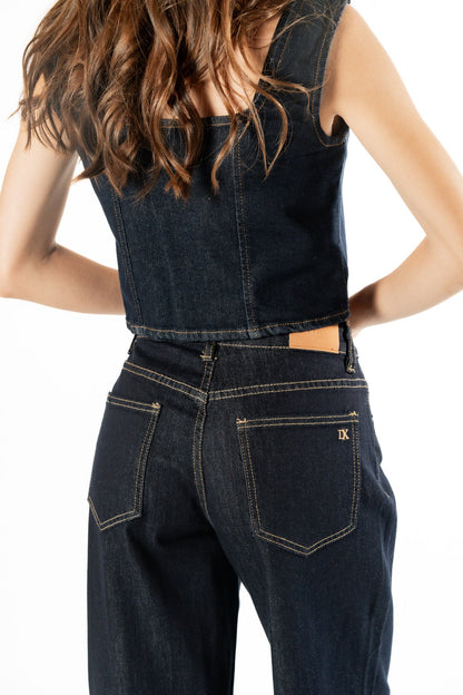 Zoe | Pantalón wide leg azul vivo
