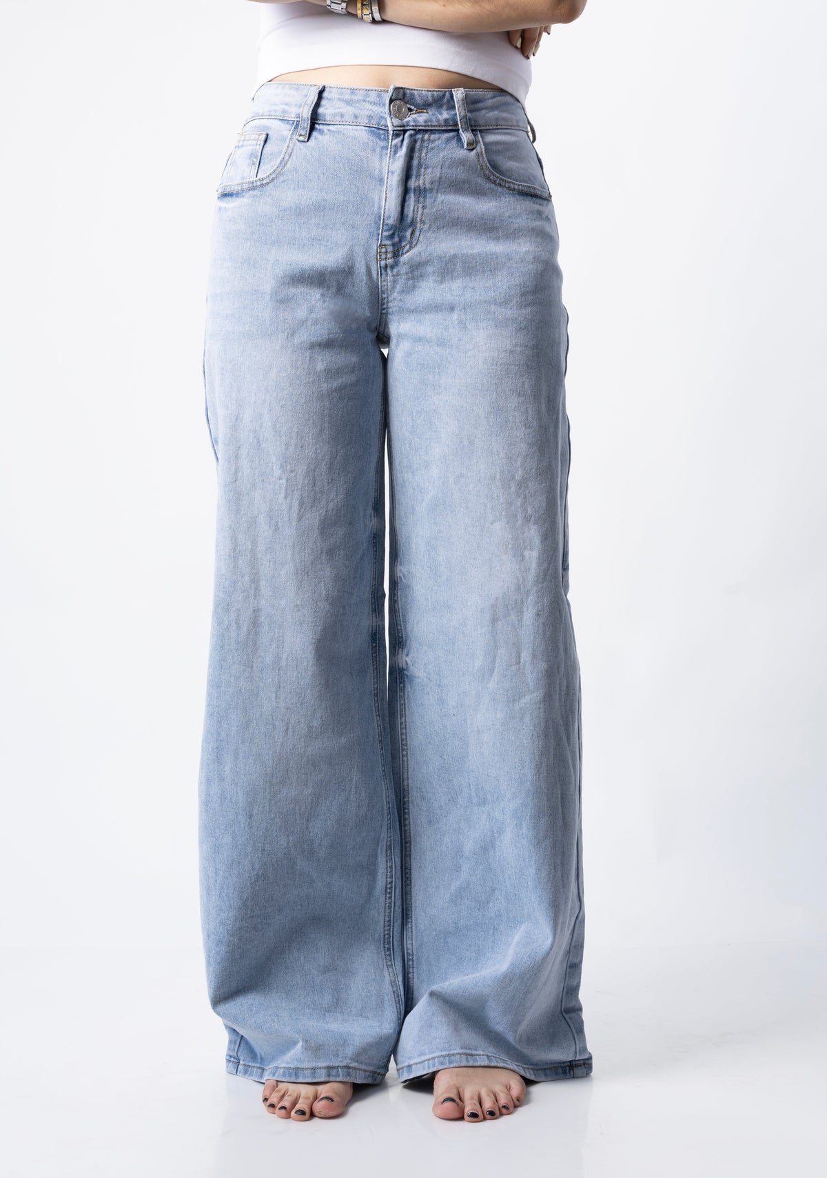 Lía | Pantalón wide leg azul claro
