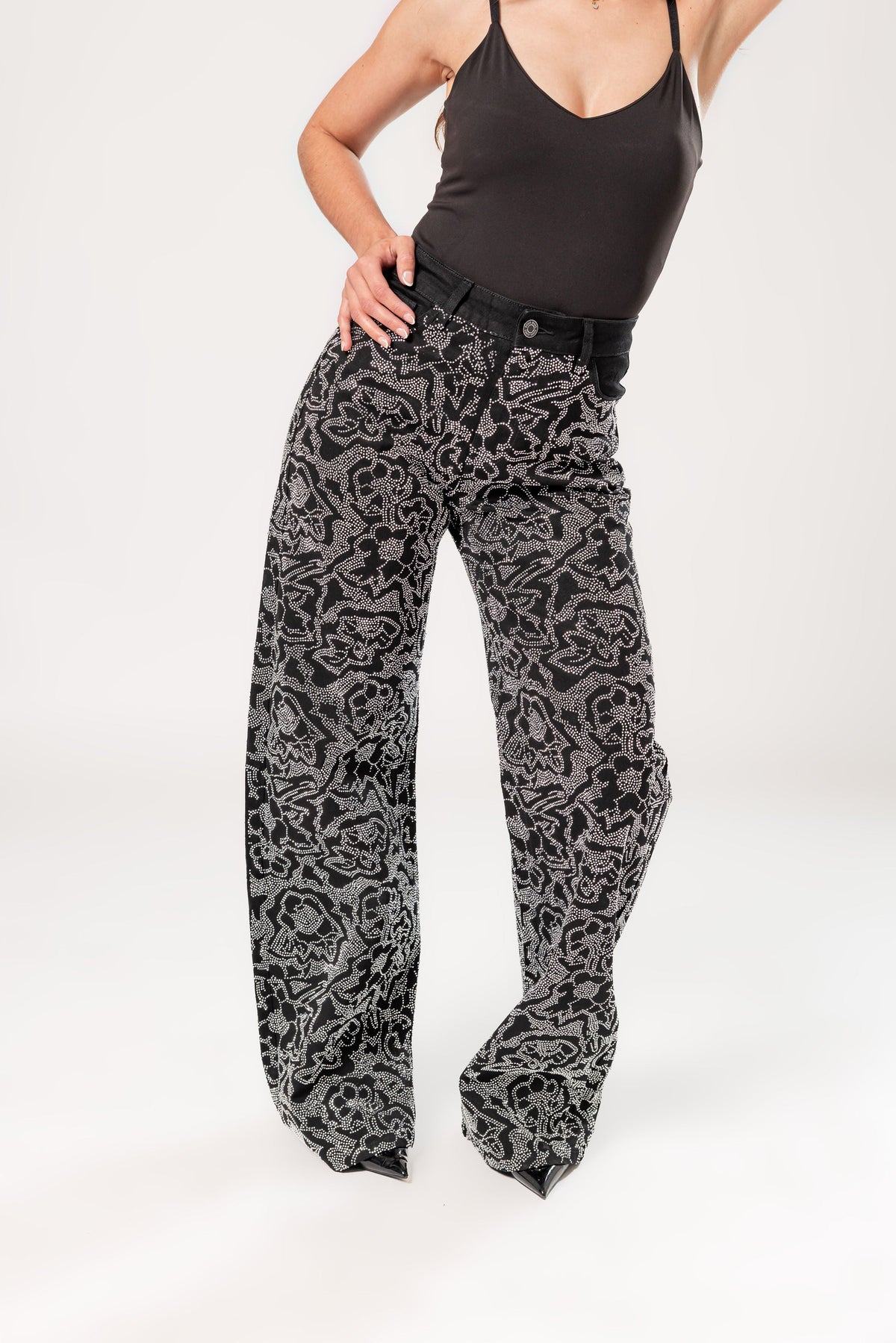 Bárbara | Pantalón wide leg negro