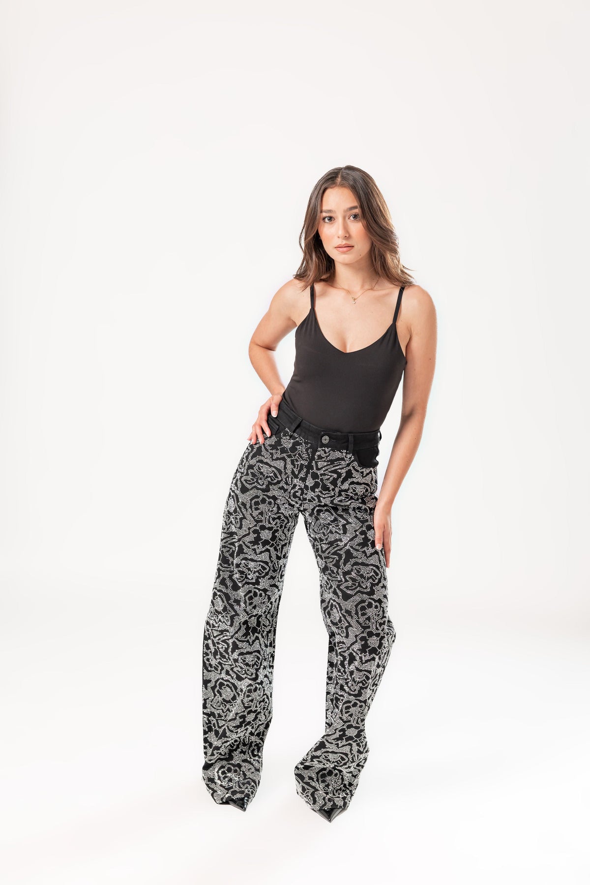 Bárbara | Pantalón wide leg negro