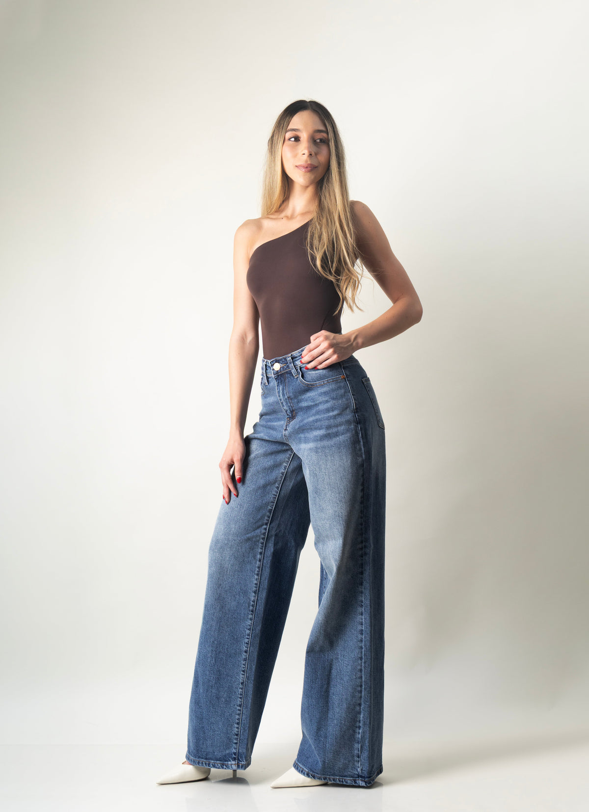 Olivia | Pantalón súper wide leg de mezclilla azul