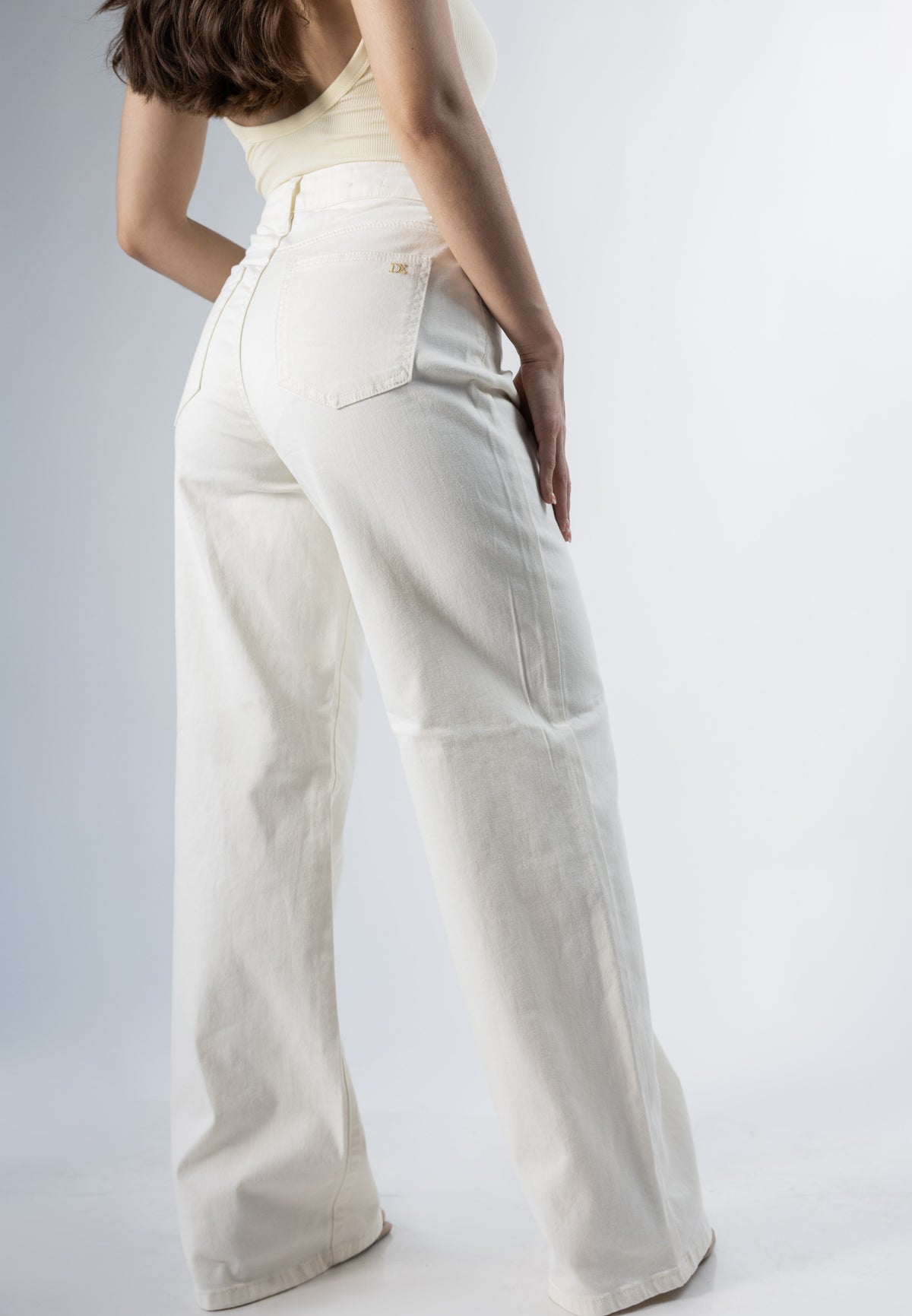 Perla | Pantalón wide leg marfil